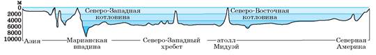 Профиль рельефа дна мирового океана